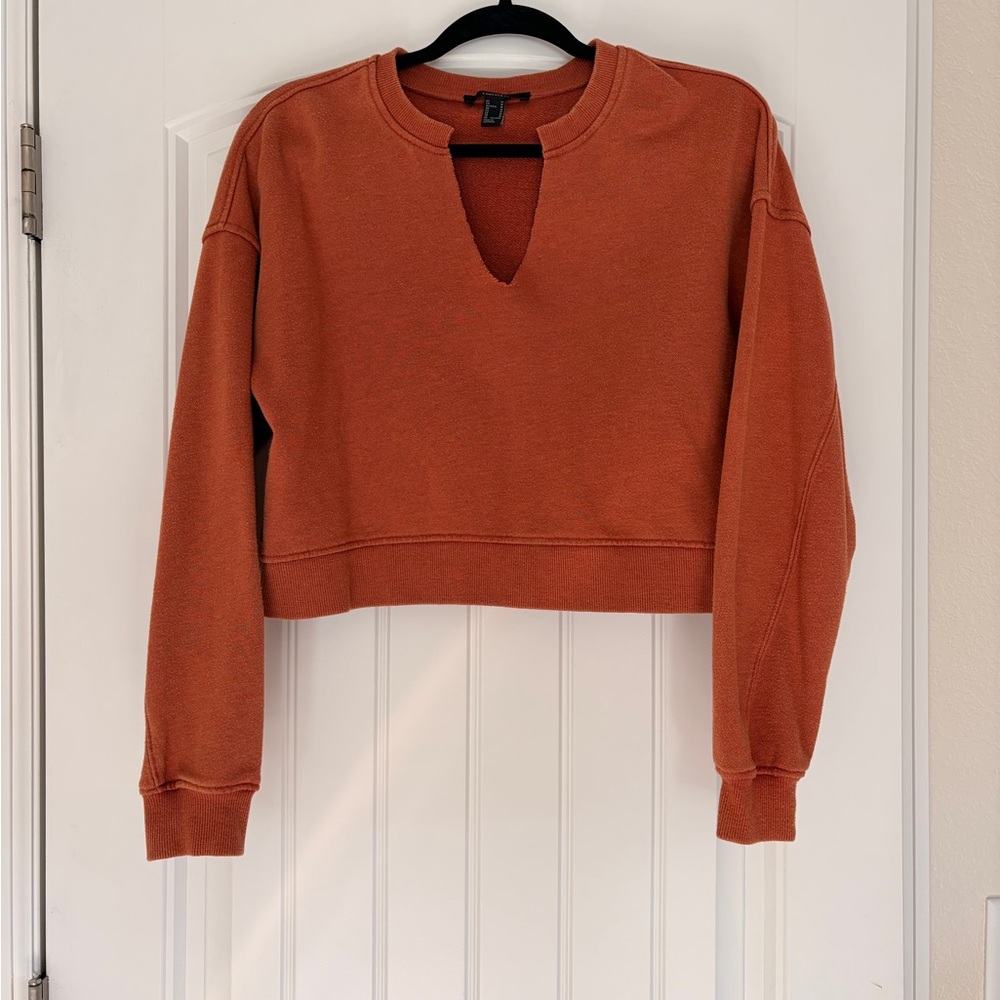FOREVER 21 Terracotta Crew neck crop